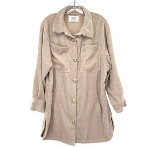 Ashley by 26 International Corduroy Utility Shirt Jacket Shacket
